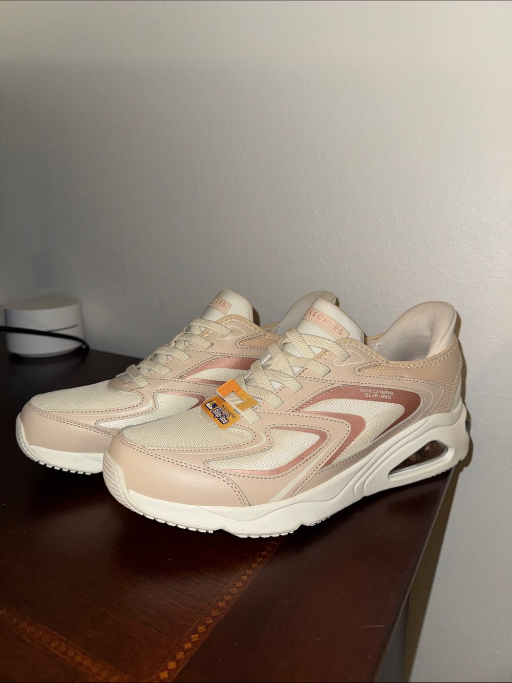 Skechers Slip-ins Women's Blush and Beige Air-Cushioned Sneakers